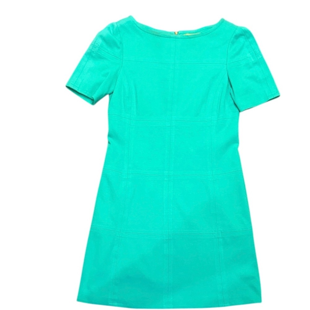 Elizabeth McKay Teal Green cap-sleeve shift dress Size Large
